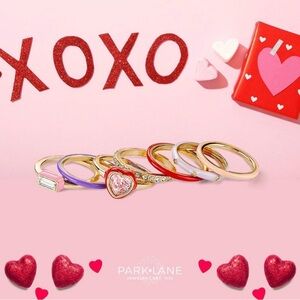 Park Lane XOXO - Pink, Purple and Red Heart Ring Set Size 8 ****PLZ READ***